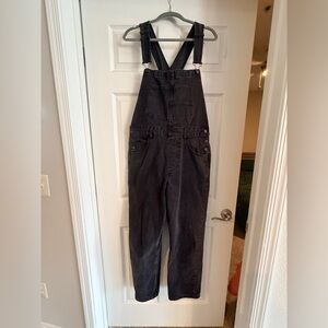 We The Free Black Denim Overalls